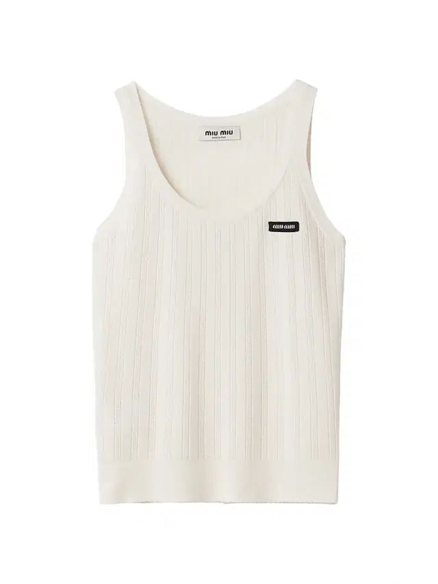 Miu Miu Women's Cashmere and Silk Tank Top - White