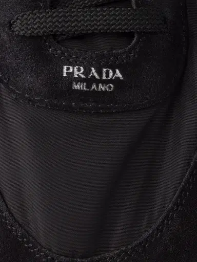 Prada Men's Collapse Re-nylon And Suede Elasticized Sneakers - Black - Size 11.5 | Thumbnail 4