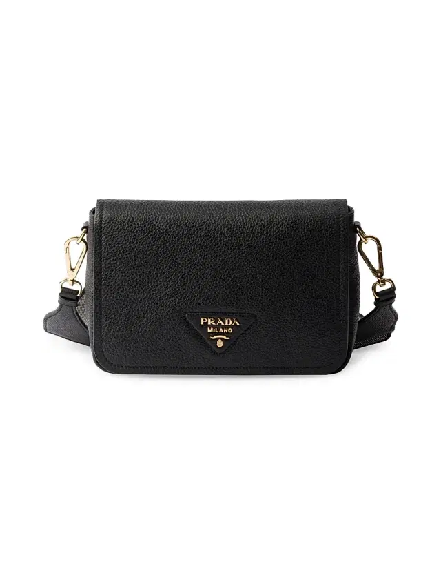 Women's Leather Shoulder Bag - Black
