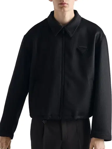 Prada Men's Wool and Cashmere Blouson Jacket - Black - Size XXL | Thumbnail 2 Prada Men's Wool and Cashmere Blouson Jacket - Black - Size XXL | Thumbnail 2