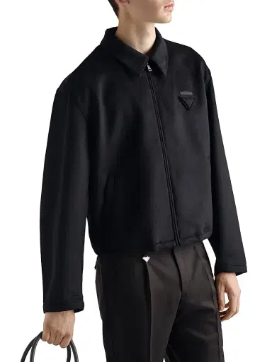 Prada Men's Wool and Cashmere Blouson Jacket - Black - Size XXL | Thumbnail 3 Prada Men's Wool and Cashmere Blouson Jacket - Black - Size XXL | Thumbnail 3