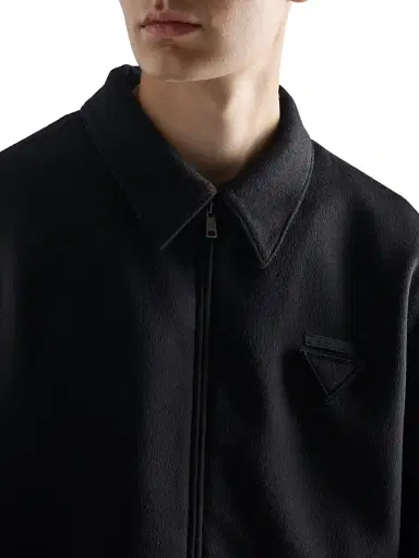 Prada Men's Wool and Cashmere Blouson Jacket - Black - Size XXL | Thumbnail 5 Prada Men's Wool and Cashmere Blouson Jacket - Black - Size XXL | Thumbnail 5
