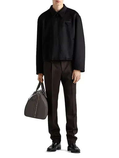 Prada Men's Wool and Cashmere Blouson Jacket - Black - Size XXL | Thumbnail 6 Prada Men's Wool and Cashmere Blouson Jacket - Black - Size XXL | Thumbnail 6