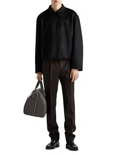 Prada Men's Wool and Cashmere Blouson Jacket - Black - Size XXL | Thumbnail 7 Prada Men's Wool and Cashmere Blouson Jacket - Black - Size XXL | Thumbnail 7