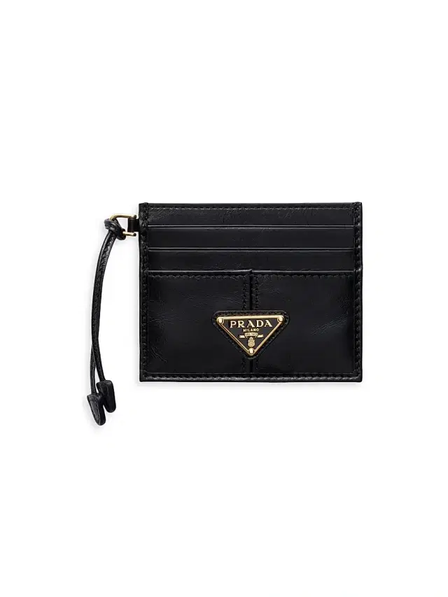 Prada Women's Leather Card Holder - Black