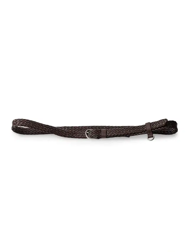 Prada Men's Narrow Braided Leather Belt - Brown