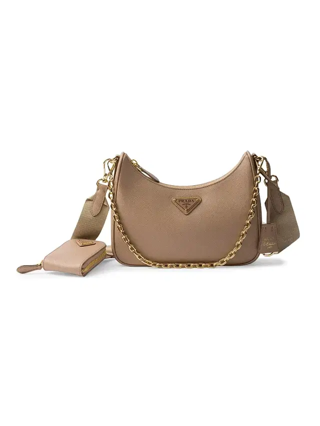 Prada Women's Re-Edition 2005 Saffiano Leather Shoulder Bag - Beige