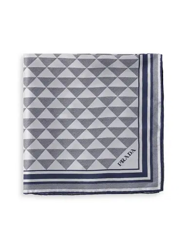 Prada Women's Printed Silk Twill Square Scarf | Thumbnail 2 Prada Women's Printed Silk Twill Square Scarf | Thumbnail 2