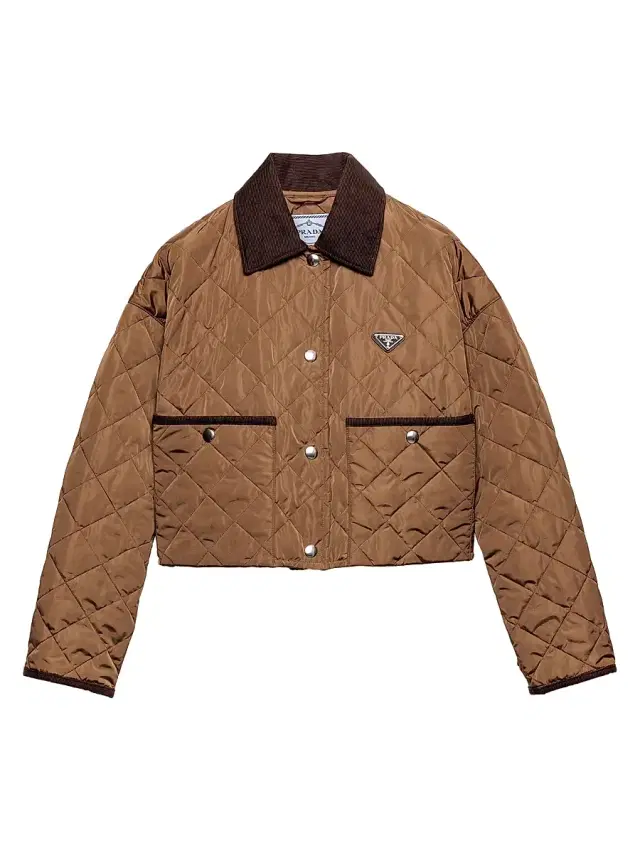 Prada Women's Light Re-Nylon Cropped Jacket - Brown