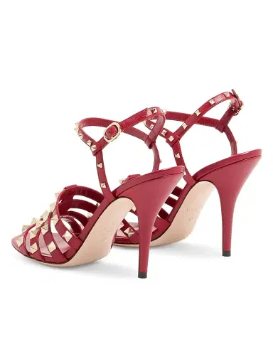 Valentino Garavani Women's Rockstud 100MM Kidskin Sandals - Red - Size 11 | Thumbnail 3 Valentino Garavani Women's Rockstud 100MM Kidskin Sandals - Red - Size 11 | Thumbnail 3