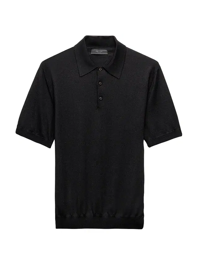 Men's Cashmere and Silk Polo Shirt - Black