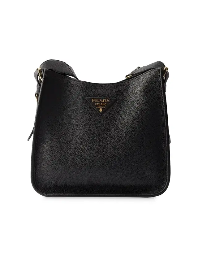 Prada Women's  Leather Shoulder Bag - Black