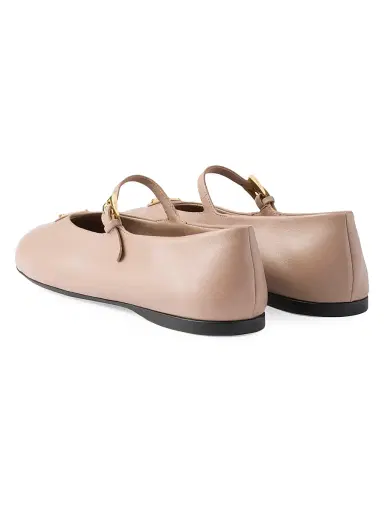 Prada Women's Nappa Leather Ballerinas - Pink - Size 10 | Thumbnail 3 Prada Women's Nappa Leather Ballerinas - Pink - Size 10 | Thumbnail 3