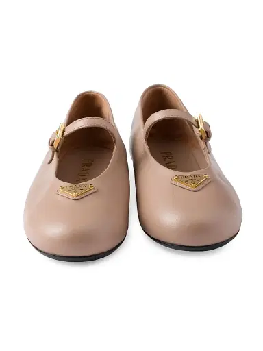 Prada Women's Nappa Leather Ballerinas - Pink - Size 10 | Thumbnail 4 Prada Women's Nappa Leather Ballerinas - Pink - Size 10 | Thumbnail 4