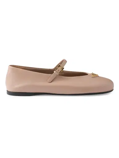 Prada Women's Nappa Leather Ballerinas - Pink - Size 10 | Thumbnail 1 Prada Women's Nappa Leather Ballerinas - Pink - Size 10 | Thumbnail 1
