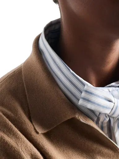 Prada Women's Cashmere Polo Sweater - Brown | Thumbnail 5 Prada Women's Cashmere Polo Sweater - Brown | Thumbnail 5