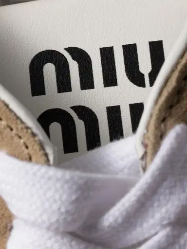 Miu Miu Women's Plume Suede Sneakers - Beige - Size 7 | Thumbnail 3 Miu Miu Women's Plume Suede Sneakers - Beige - Size 7 | Thumbnail 3