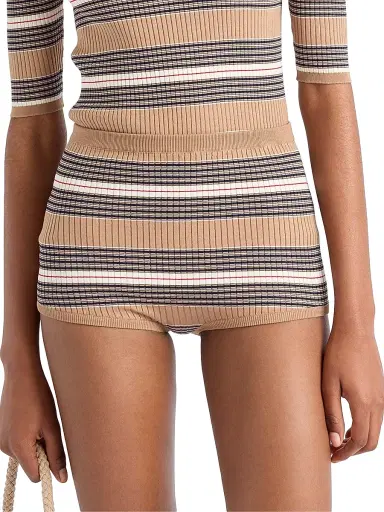 Prada Women's Cotton Shorts - Brown | Thumbnail 2