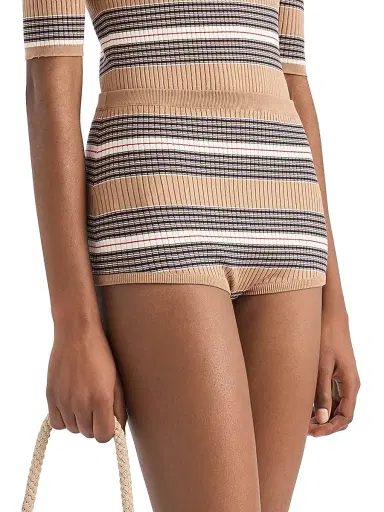Prada Women's Cotton Shorts - Brown | Thumbnail 4