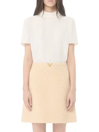 Valentino Garavani Women's Georgette Top - Ivory - Size 0 | Thumbnail 2 Valentino Garavani Women's Georgette Top - Ivory - Size 0 | Thumbnail 2