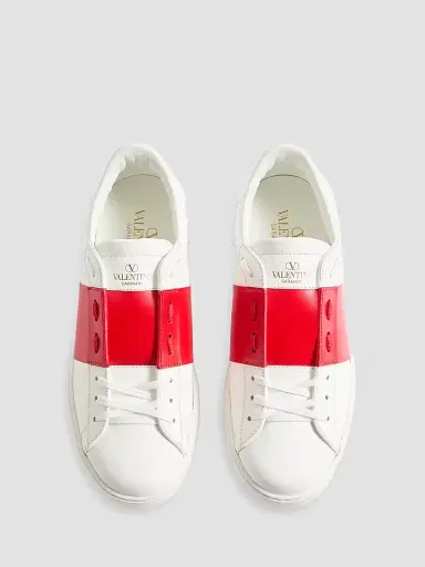 Valentino Garavani Men's Calfskin Open Sneakers | Thumbnail 4 Valentino Garavani Men's Calfskin Open Sneakers | Thumbnail 4