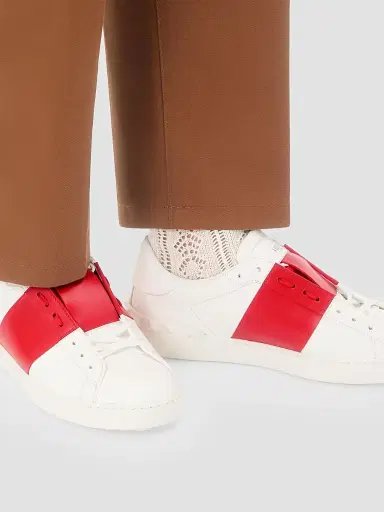 Valentino Garavani Men's Calfskin Open Sneakers | Thumbnail 8 Valentino Garavani Men's Calfskin Open Sneakers | Thumbnail 8