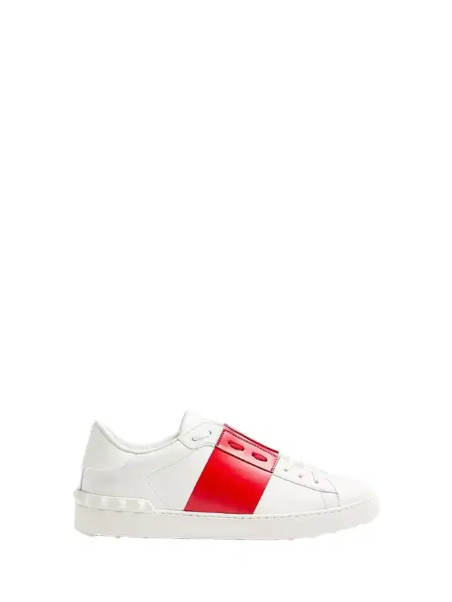 Valentino Garavani Men's Calfskin Open Sneakers - White Red