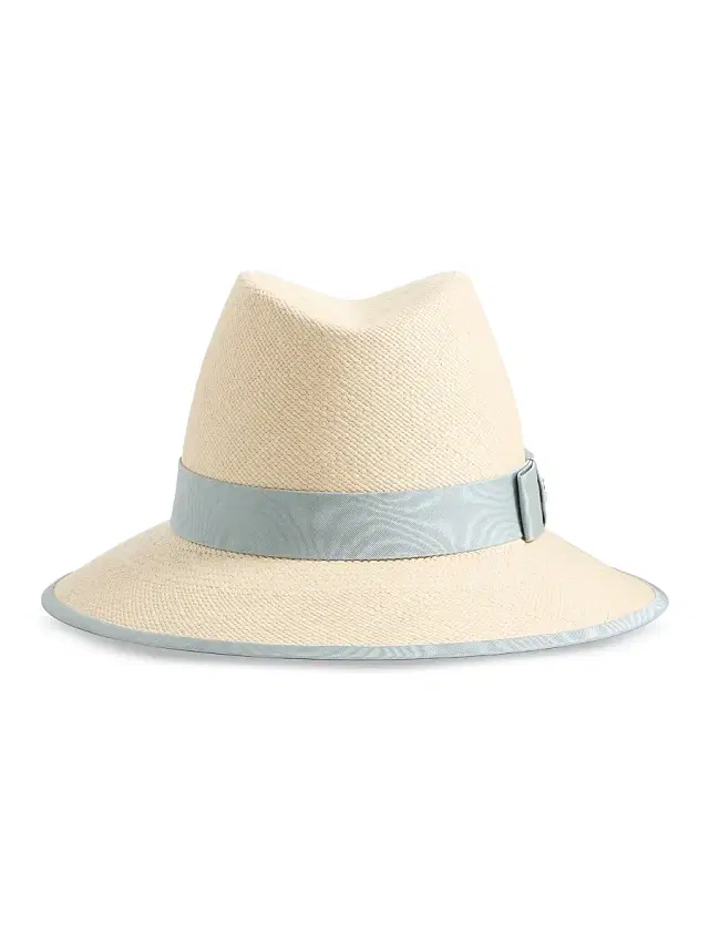 Valentino Garavani Women's VLogo Signature Straw Hat with Moiré Ribbon - Natural Azure