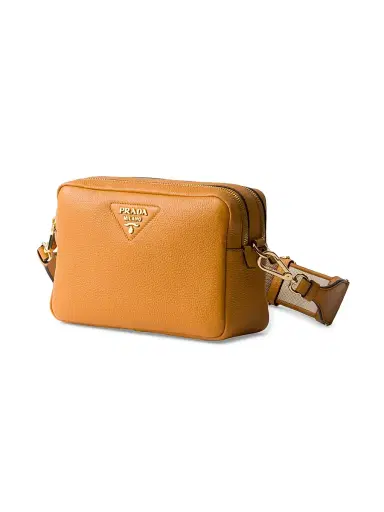 Prada Women's Leather Shoulder Bag - Orange | Thumbnail 2 Prada Women's Leather Shoulder Bag - Orange | Thumbnail 2