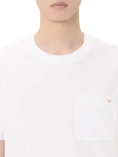 Valentino Garavani Men's Cotton T-Shirt with VGold - White - Size XL | Thumbnail 5 Valentino Garavani Men's Cotton T-Shirt with VGold - White - Size XL | Thumbnail 5