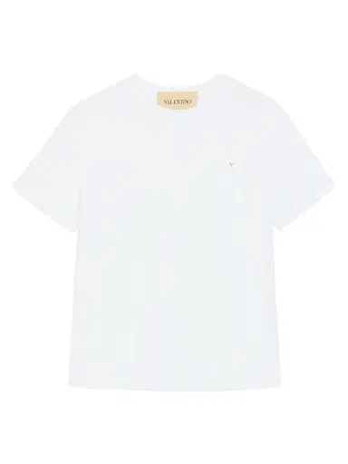 Valentino Garavani Men's Cotton T-Shirt with VGold - White - Size XL | Thumbnail 1 Valentino Garavani Men's Cotton T-Shirt with VGold - White - Size XL | Thumbnail 1