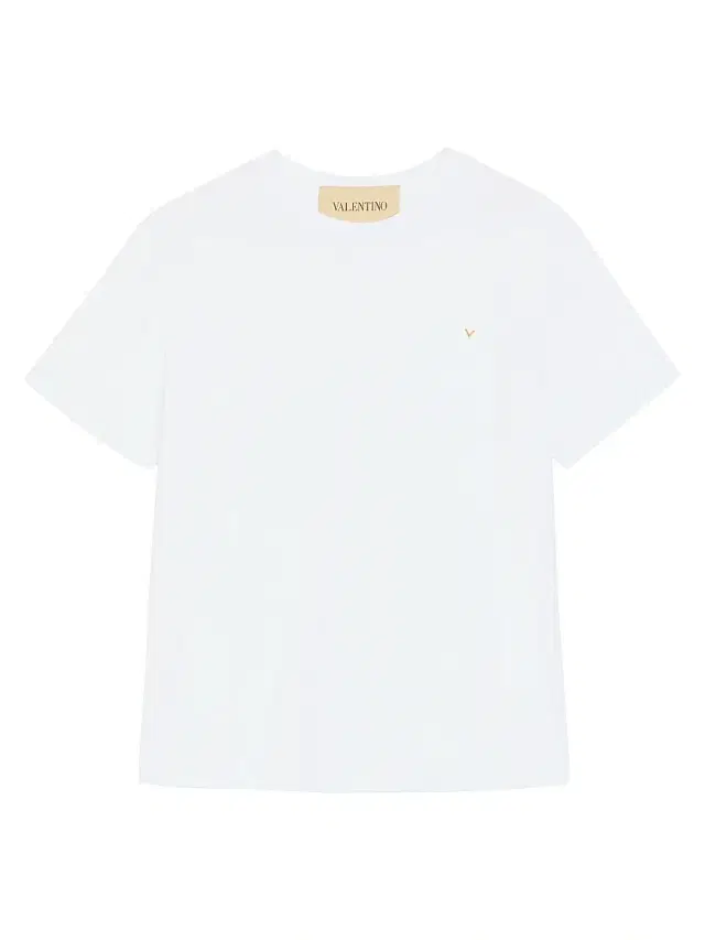 Men's Cotton T-Shirt with VGold - White