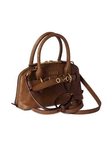 Miu Miu Women's Aventure Mini Nappa Leather Top Handle Bag | Thumbnail 2
