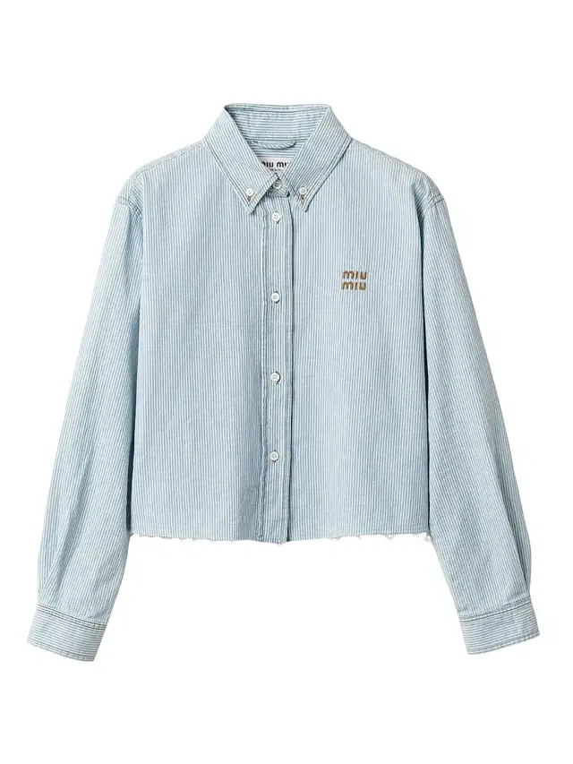 Women's Striped Chambray Shirt - Blue