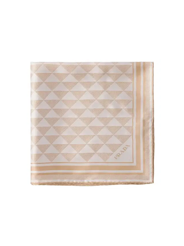 Women's Printed Silk Twill Square Scarf