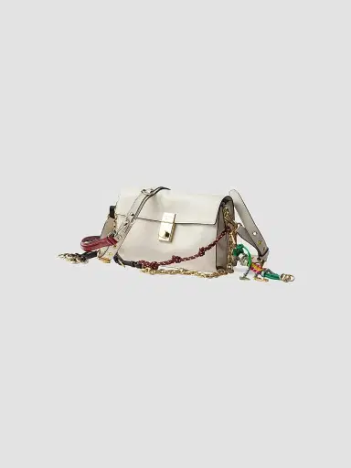 Prada Women's Soft Sound Leather Shoulder Bag - White | Thumbnail 2 Prada Women's Soft Sound Leather Shoulder Bag - White | Thumbnail 2