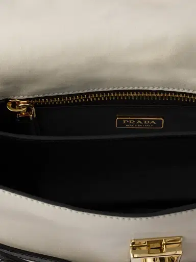 Prada Women's Soft Sound Leather Shoulder Bag - White | Thumbnail 4 Prada Women's Soft Sound Leather Shoulder Bag - White | Thumbnail 4