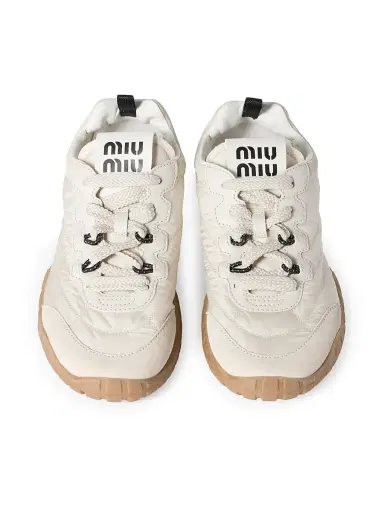 Miu Miu Women's Tyre Low-Top Sneakers - Off White | Thumbnail 2 Miu Miu Women's Tyre Low-Top Sneakers - Off White | Thumbnail 2