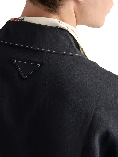 Prada Men's Cotton Blouson Jacket - Black - Size Medium | Thumbnail 5