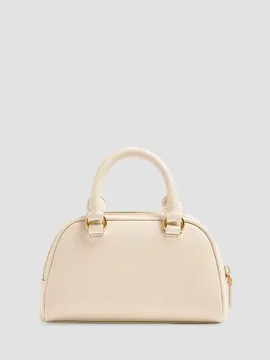 Valentino Garavani Women's VLogo Signature Mini Bowling Bag in Grainy Calfskin - Light Ivory | Thumbnail 4 Valentino Garavani Women's VLogo Signature Mini Bowling Bag in Grainy Calfskin - Light Ivory | Thumbnail 4