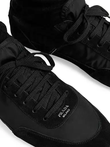 Prada Women's Collapse Re-Nylon and Suede Sneakers - Black - Size 5.5 | Thumbnail 2 Prada Women's Collapse Re-Nylon and Suede Sneakers - Black - Size 5.5 | Thumbnail 2