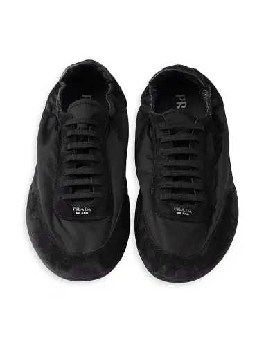 Prada Women's Collapse Re-Nylon and Suede Sneakers - Black - Size 5.5 | Thumbnail 3 Prada Women's Collapse Re-Nylon and Suede Sneakers - Black - Size 5.5 | Thumbnail 3