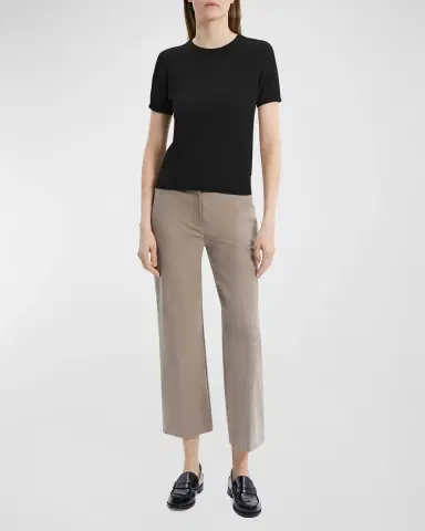 Theory Regal Merino Wool Short-Sleeve Crew T-Shirt | Thumbnail 2