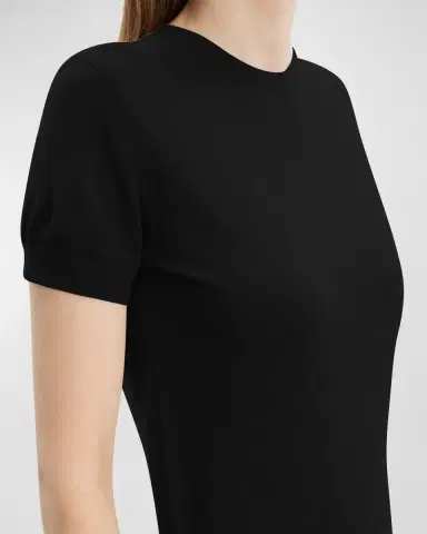 Theory Regal Merino Wool Short-Sleeve Crew T-Shirt | Thumbnail 4