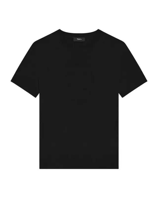 Theory Regal Merino Wool Short-Sleeve Crew T-Shirt