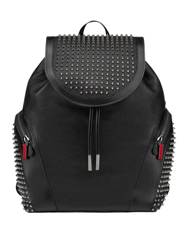 Men 's Funky Spikes Leather Backpack