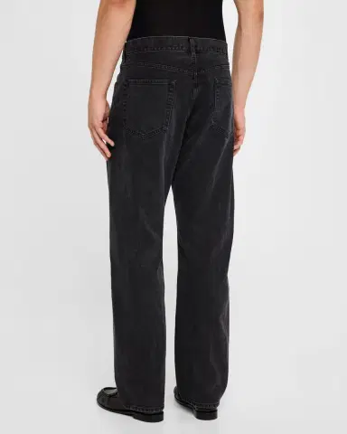 Saint Laurent Men's Loose-Fit Faded Denim Jeans | Thumbnail 3 Saint Laurent Men's Loose-Fit Faded Denim Jeans | Thumbnail 3