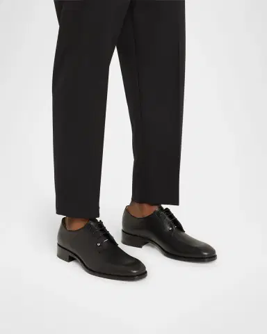 Christian Louboutin Men's Chambeliss Collar-Pin Leather Derby Shoes | Thumbnail 2