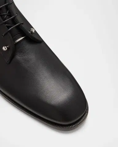 Christian Louboutin Men's Chambeliss Collar-Pin Leather Derby Shoes | Thumbnail 5