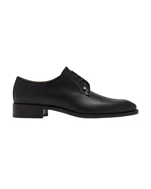 Christian Louboutin Men 's Chambeliss Collar-Pin Leather Derby Shoes